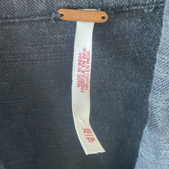 Free People Quinn Coverall Jumpsuit Black Cotton Wide Leg Boho Urban Casual - Picture 12 of 16